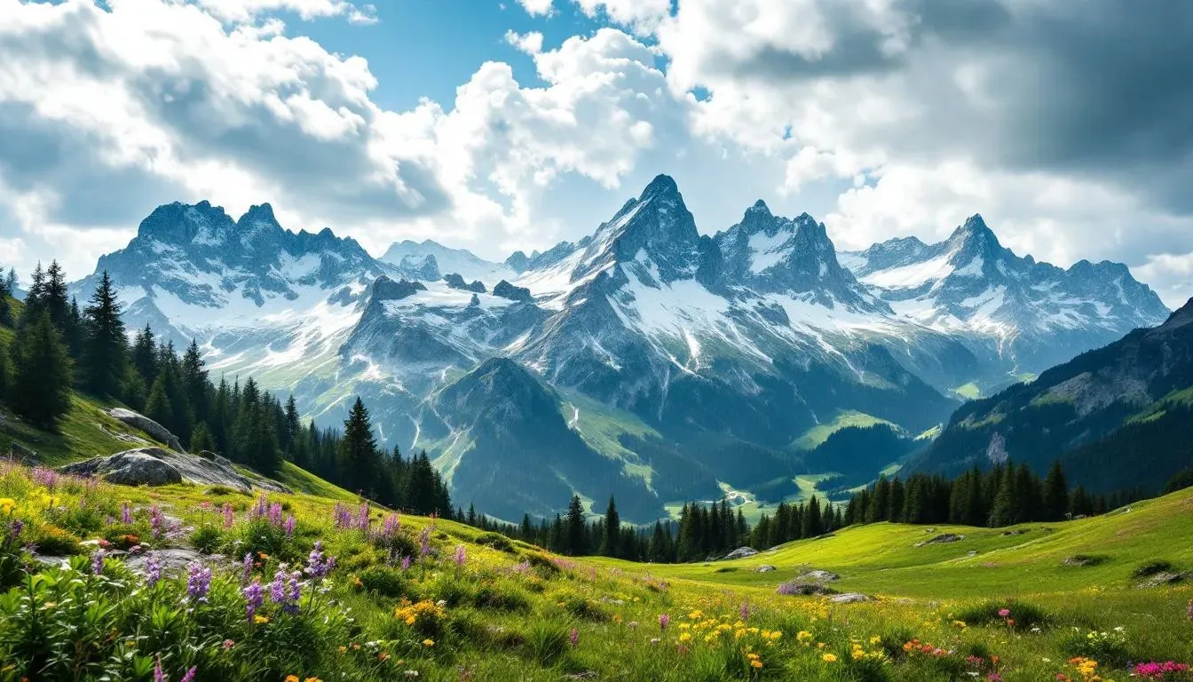 Austrian Alps panorama - filming location in Austria